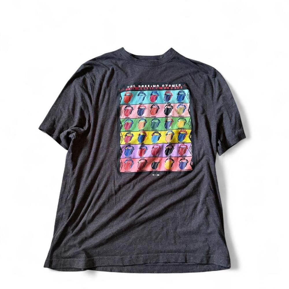 Mlb Men's Grey and Black T-shirt